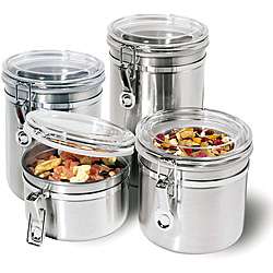 Stainless Steel 4 piece Airtight Canister Set  