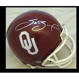 Sam Bradford Oklahoma Sooners Autographed Helmet   Autographed College 