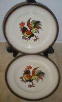   Dinnerware California 2 Salad Plates Red Rooster Discontinued  