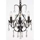 New CHANDELIER WROUGHT IRON CRYSTAL CHANDELIERS H18
