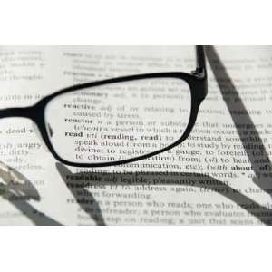  Glasses on Dictionary, Close up   Peel and Stick Wall 