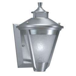 Compact Brushed Nickel Outdoor Coach Lantern  