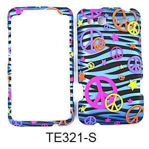  CASE COVER FOR HTC SALSA WEIKE C510E TRANS PEACE SIGNS ON BLUE ZEBRA