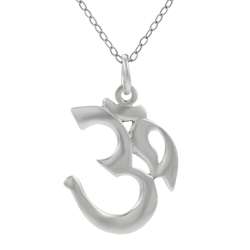 Sterling Silver Ohm Necklace  