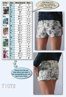 Florals & Plaids Patchwork Junior Womens Low Rise Short Shorts Cotton 