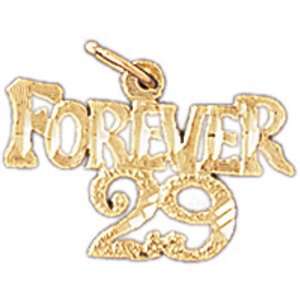  14kt Yellow Gold Forver 29, Forever Twenty Nine Pendant Jewelry