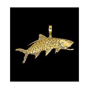  14KT Gold Tarpon Fish Gold Pendant/14kt yellow gold 