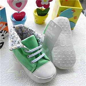 Style Baby Green Lace Up Baby Girls Boots Shoes 6 12mths US size 3 