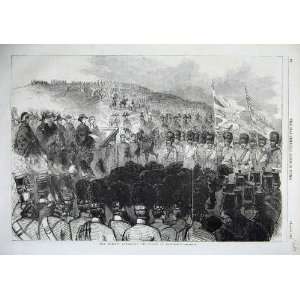1856 Majesty Queen Addressing Troops Aldershott Army 