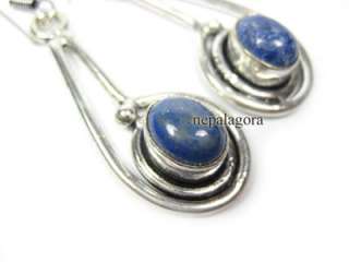 E2468 LapisLazuli Silver Gypsy earrings india jewellery  