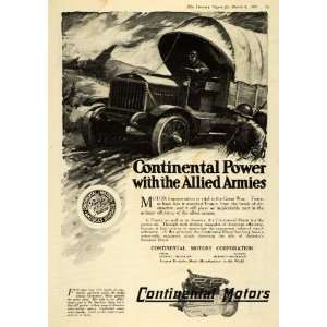  1918 Ad Continental Motors Corp Logo American Armies Truck 