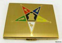   Vintage Make up Compact Masonic OES American Beauty Mirror Case  