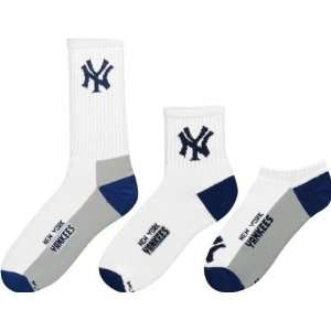  New York Yankees Mens 3 Pair Sock Pack