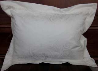   SUITE Paisley Cream Feather Breakfast Throw Bed Pillow NEW  