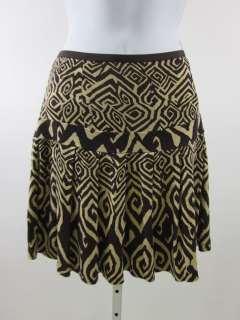 NWT DIANE VON FURSTENBERG Brown Pattern Skirt Size 4  