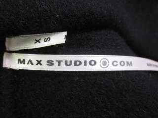 MAX STUDIO Black Long Sleeve Button Up Jacket Coat XS  
