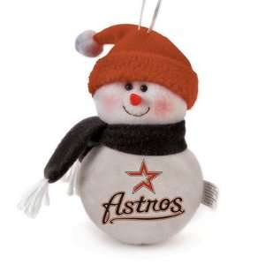 Houston Astros Plush Snowman Ornament (Set of 3)  Sports 