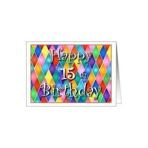 15 Years Old Colorful Birthday Cards Card  Toys & Games  