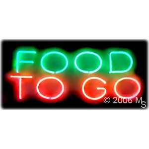 Neon Sign   Food To Go   Large 13 x 32 Grocery & Gourmet Food