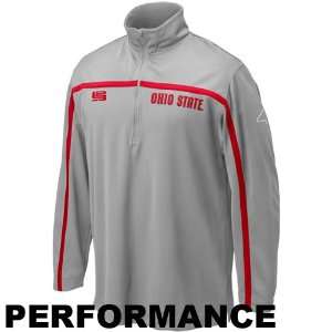 Nike Ohio State Buckeyes Gray Elite Shootaround Quarter Zip Long 