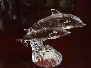 Bleikristall German Crystal Dolphin Sculpture (1)  
