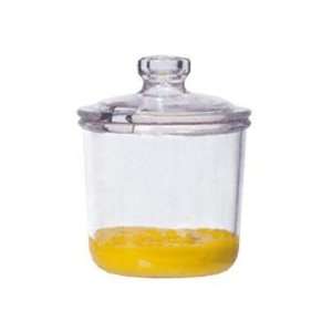   Clear Hard Plastic 8 Oz. Condiment Jar With Cover