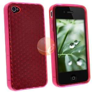  TPU Rubber Skin Case Compatible With Apple iPhone 4, Clear 