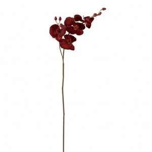  Artificial Burgundy Orchid Flower Stem Wedding Decor