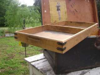   Military Trunk w/ Marilyn Monroe Pin up. Original Old Paint  
