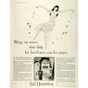  1930 Ad Bristol Myers Sal Hepatica Laxative Lady Dancer 