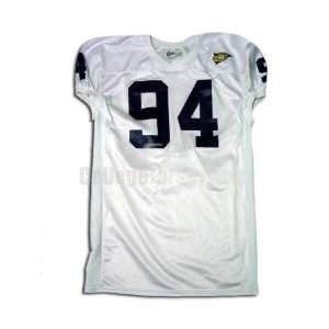  White No. 94 Game Used Kent State Powers Football Uniform 