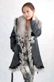 Sheep Leather Coat with Fox Fur Collar  