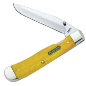 Case Knives 5871 John Deere Trapperlock Pocket Knife with Yellow 