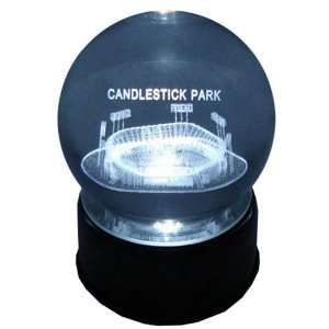 San Francisco 49ers Candlestick Park Laser Etched Musical Lit Crystal 
