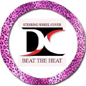    Pink Leopard steering wheel cover. Beat the heat Automotive