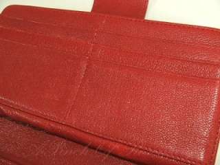 Michael Kors Leather Sloan Top Zip Continental Wallet Red  