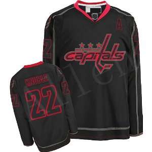 New Washington Capitals Black Ice Jersey #22 Knuble Black Jersey Size 
