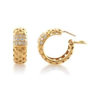   Co. 18k Yellow Gold & Diamond Hoop Earrings Tiffany & Co. Jewelry