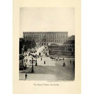  1918 Print Stockholm Palace Baroque Architecture Sweden 