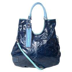 WE GO by Mania Multi color Leather Large Foldover Tote  