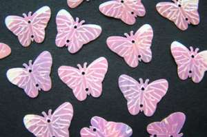 500 Pink Butterfly Sequin Wedding Decoration Confetti  