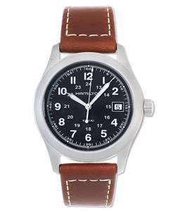 Hamilton Khaki III Mens Leather Strap Watch  