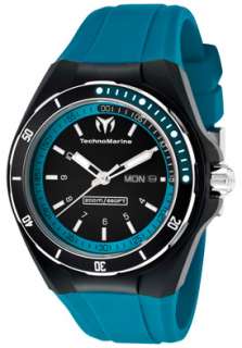 Technomarine 110014 Cruise Sport Black Dial Turquoise Silicone  
