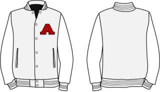   PERSONAL CHENILLE LETTER EMBROIDERY VARSITY LETTERMAN TEAM JACKETS