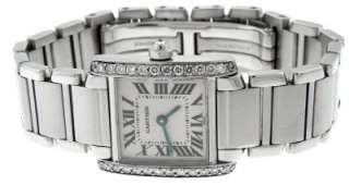   Cartier Tank Francaise 2300 Stainless Steel Diamond Quartz Watch