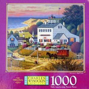   Americana 1000pc. Puzzle Welcome to Bluff Point Toys & Games