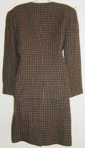 NWT Beautiful Donna Missoni Black Brown Wool Career Work Skirt Suit 