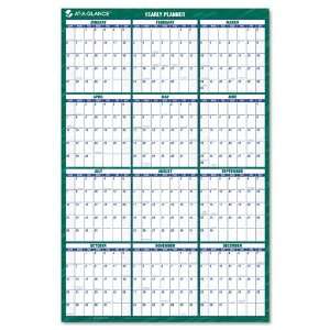   Vertical Format Dated Yearly Wall Planner, 24 x 36