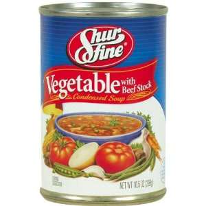 Shurfine Vegetable with Beef Stock Condensed Soup   24 Pack