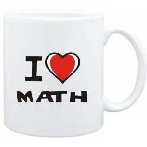 Mug White I love Math  Hobbies 